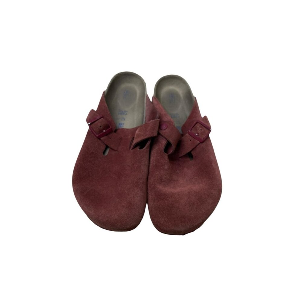 Birkenstock Boston Suede Leather Clog Wine Unisex Men’s 9 Women’s 11 EU 42 Wide